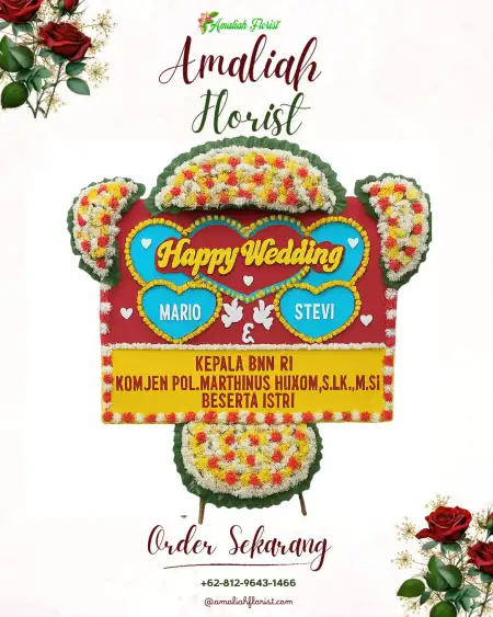 Papan Bunga Pernikahan Mandalaherang